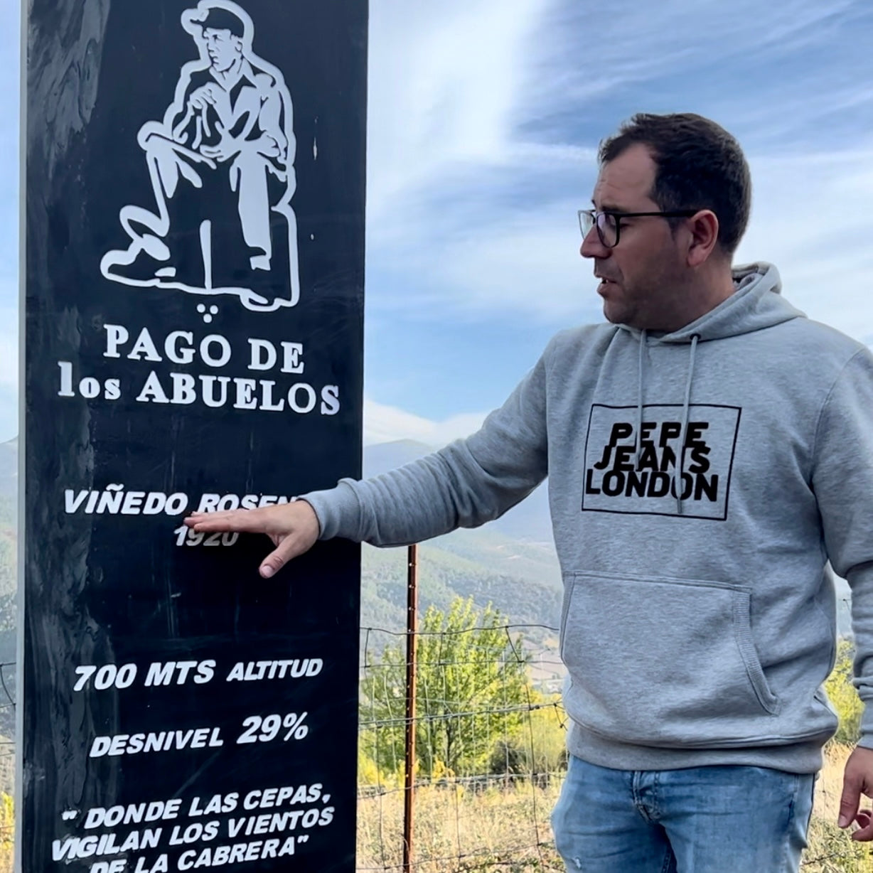 Nacho Alvarez en visita enoturistica